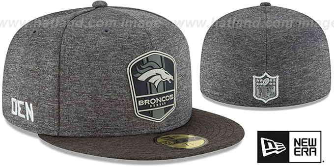 Broncos 'ROAD ONFIELD STADIUM' Charcoal-Black Fitted Hat by New Era