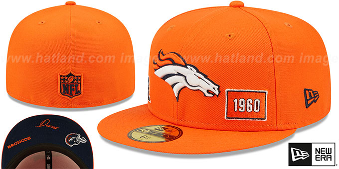Broncos 'TRIPLE THREAT IDENTITY' Orange Fitted Hat by New Era