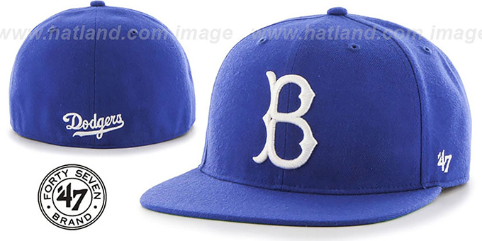 Brooklyn Dodgers 'COOP HOLE-SHOT' Royal Fitted Hat by Twins 47 Brand