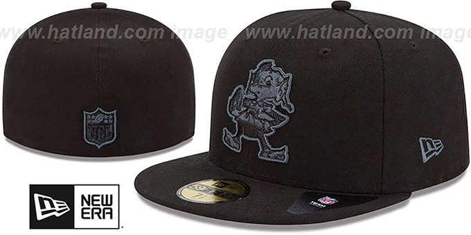 Browns 'NFL FADEOUT-BASIC' Black Fitted Hat by New Era