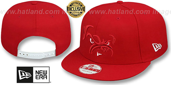 Browns 'TRACE TEAM-BASIC SNAPBACK' Red-White Hat by New Era