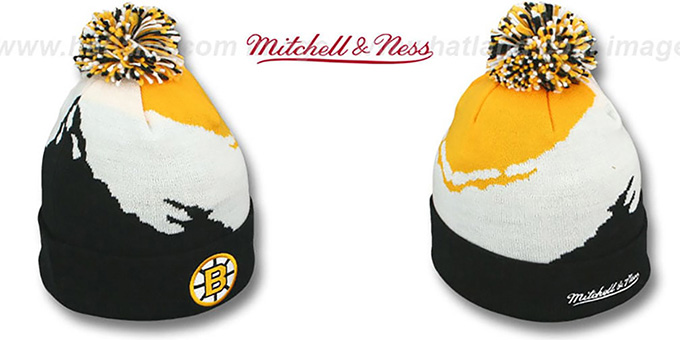 Bruins 'PAINTBRUSH BEANIE' by Mitchell and Ness