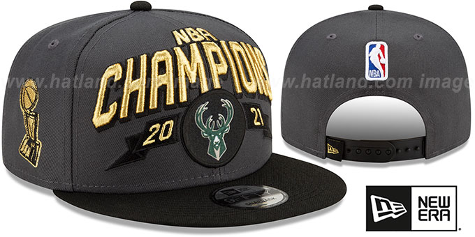 Bucks '2021 NBA CHAMPS LOCKER ROOM SNAPBACK' Hat by New Era