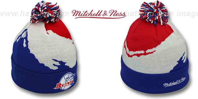 Baltimore Bullets PAINTBRUSH BEANIE by Mitchell and Ness