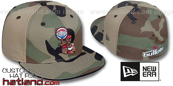Bullets RETROMAN CAMO 'PINWHEEL' Woodland-Tan Fitted Hat