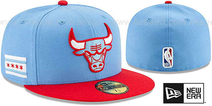 Bulls 19-20 'CITY-SERIES' Sky-Red Fitted Hat by New Era