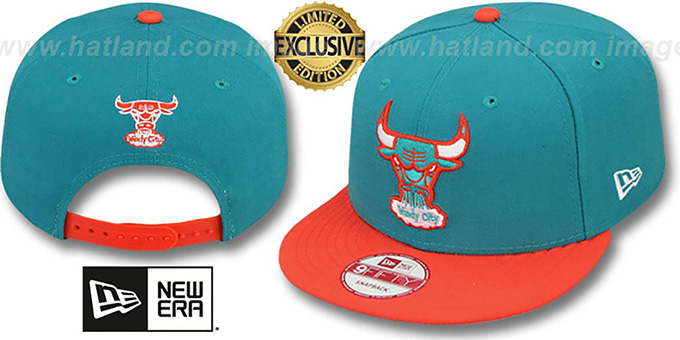 Bulls '2T FASHION SNAPBACK' Aqua-Orange Hat by New Era