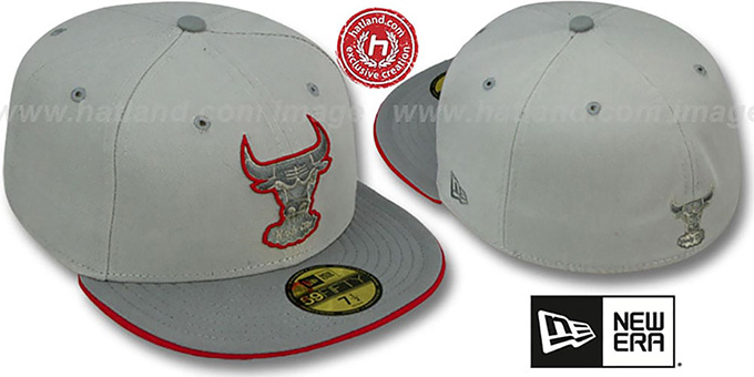 Bulls '2T HWC GREY-POP' Fitted Hat by New Era