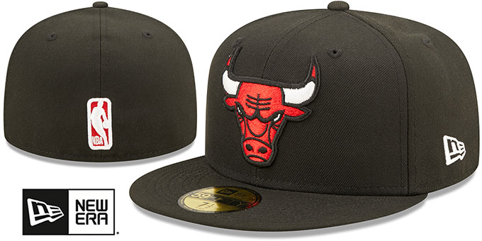 Bulls 'ALTERNATE NBA TEAM-BASIC' Black Fitted Hat by New Era