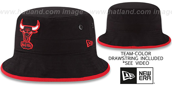 Bulls 'BASIC-ACTION' Black Bucket Hat by New Era