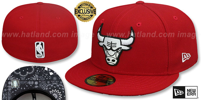 Bulls 'BLACKDANA BOTTOM' Red Fitted Hat by New Era