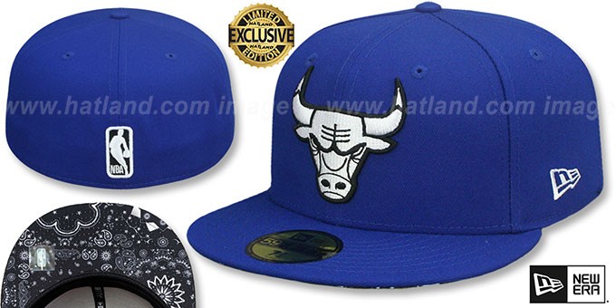Bulls 'BLACKDANA BOTTOM' Royal Fitted Hat by New Era