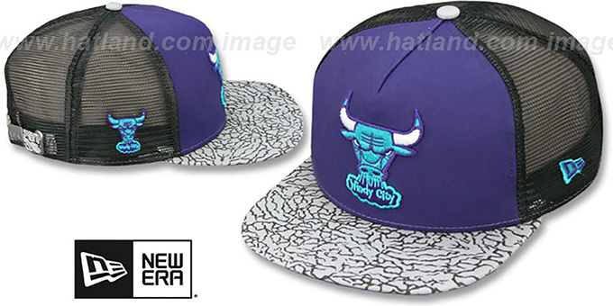Bulls 'ELEPHANT-HOOK STRAPBACK' Purple-Black Hat by New Era
