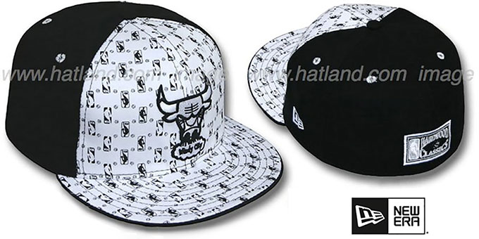 Bulls HW-NBA FLOCKING 'PINWHEEL' White-Black Fitted Hat
