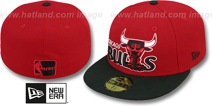 Bulls 'HWC-TIGHT' Red-Black Fitted Hat by New Era