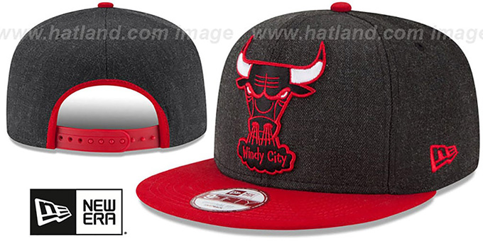 Bulls 'LOGO GRAND SNAPBACK' Charcoal-Red Hat by New Era