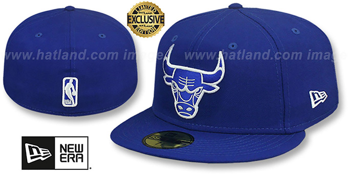 Bulls 'NBA TEAM-BASIC' Royal-White Fitted Hat by New Era