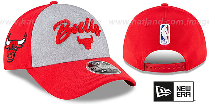 Bulls 'ROPE STITCH DRAFT STRETCH SNAPBACK' Grey-Red Hat by New Era
