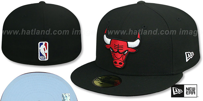 Bulls 'SKY-BOTTOM' Black Fitted Hat by New Era