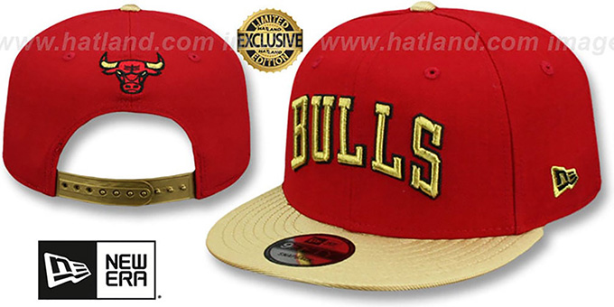 Bulls 'SWINGMAN SNAPBACK' Red-Gold Hat by New Era