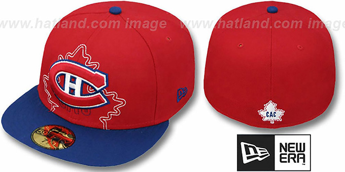 Canadiens 'NEW MIXIN' Red-Royal Fitted Hat by New Era