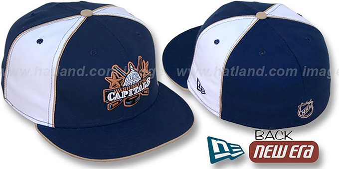 Capitals 'PINWHEEL-2' Navy-White Fitted Hat by New Era