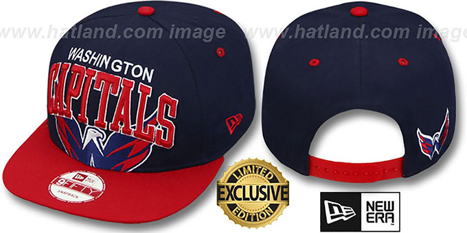 Capitals 'SUPER-LOGO ARCH SNAPBACK' Navy-Red Hat by New Era