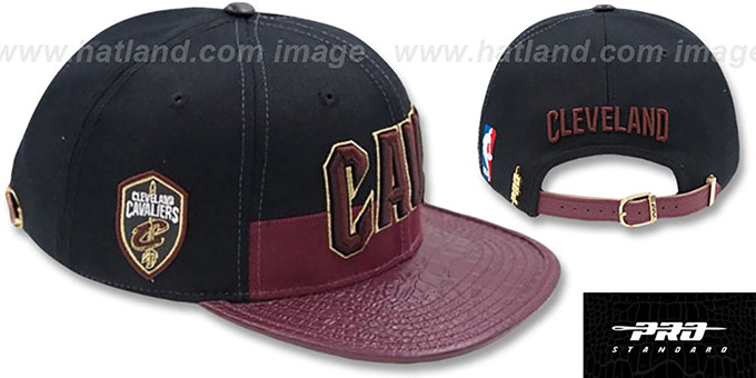Cavaliers 'HORIZON STRAPBACK' Black-Burgundy Hat by Pro Standard