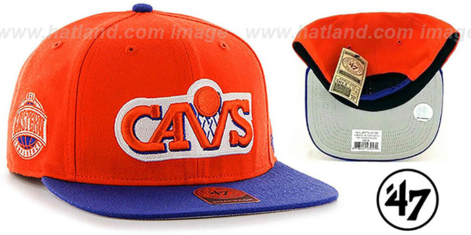 Cavaliers 'SURE-SHOT SNAPBACK' Orange-Royal Hat by Twins 47 Brand