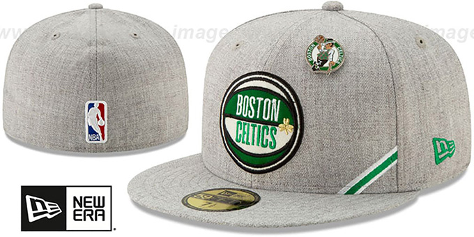 Celtics '2019 NBA DRAFT' Heather Grey Fitted Hat by New Era