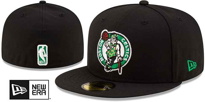 Celtics 'ALTERNATE NBA TEAM-BASIC' Black Fitted Hat by New Era