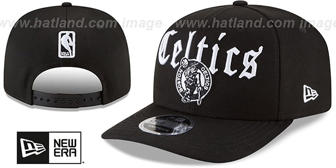Celtics 'CLASSIC-CURVE SNAPBACK' Black Hat by New Era