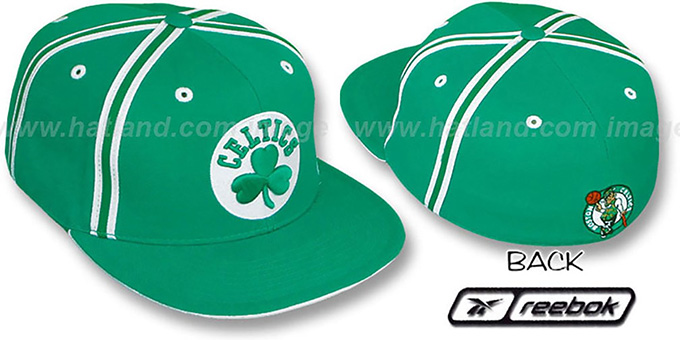 Celtics 'DOUBLE DRIBBLE' Fitted Hat by Reebok - kelly