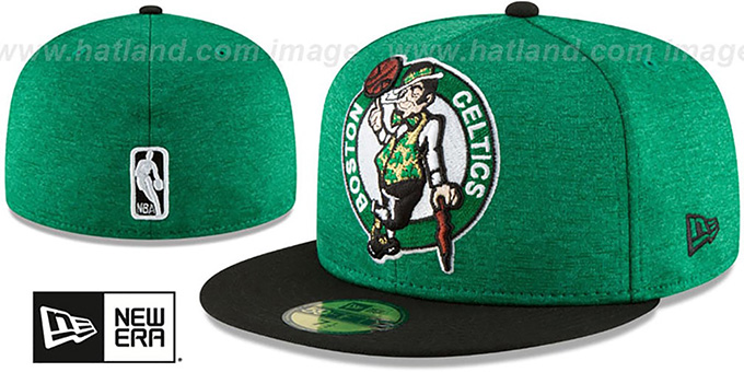 Celtics 'HEATHER-HUGE' Green-Black Fitted Hat by New Era