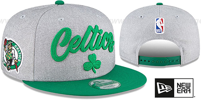 Celtics 'ROPE STITCH DRAFT SNAPBACK' Grey-Green Hat by New Era
