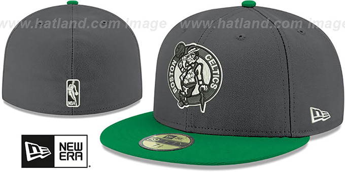Celtics 'SHADER MELT-2' Grey-Green Fitted Hat by New Era