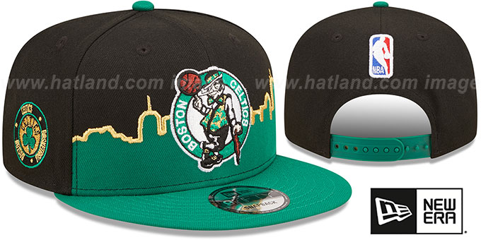 Celtics 'SKYLINE TIP OFF SNAPBACK' Black-Kelly Hat by New Era
