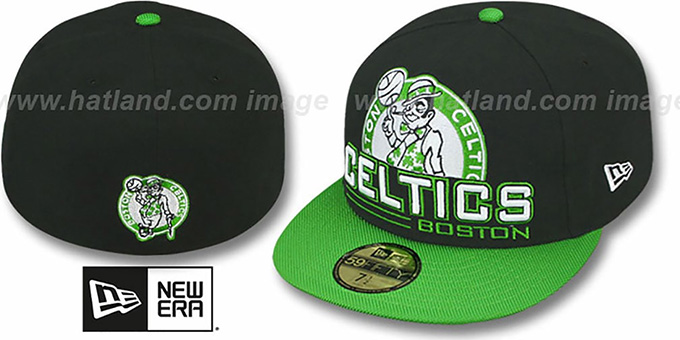 Celtics 'TECH MARK' Black-Green Fitted Hat by New Era