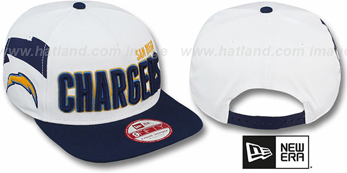 Chargers 'BIGSIDE A-FRAME SNAPBACK' White-Navy Hat by New Era