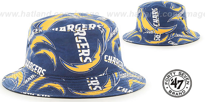 Chargers 'BRAVADO BUCKET' Hat by Twins 47 Brand