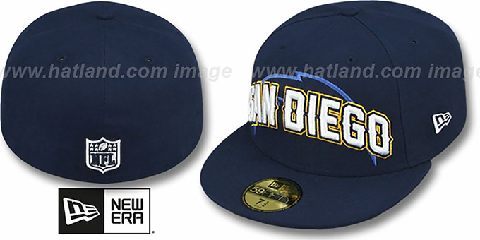 Chargers 'NFL ONFIELD DRAFT' Navy Fitted Hat by New Era