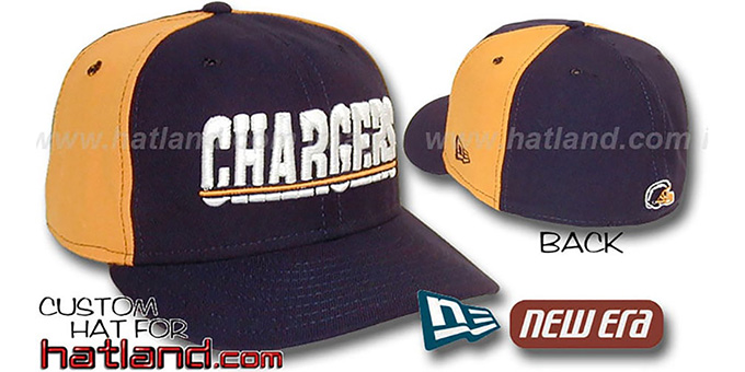 Chargers 'PINWHEEL-2' Navy-Gold Fitted Hat