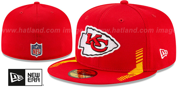 Chiefs '2021 NFL SIDELINE HOME' Red Fitted Hat by New Era