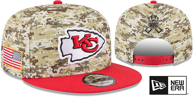 Chiefs 2025 'SALUTE-TO-SERVICE SNAPBACK' Desert Storm-Red Hat by New Era