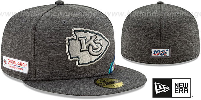 Chiefs 'ONFIELD CRUCIAL CATCH' Grey Fitted Hat by New Era