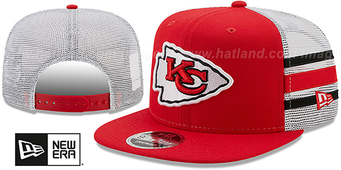 Chiefs 'SIDE-STRIPE TRUCKER SNAPBACK' Red Hat by New Era