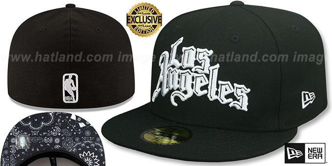 Clippers 'BLACKDANA BOTTOM' Black-White Fitted Hat by New Era