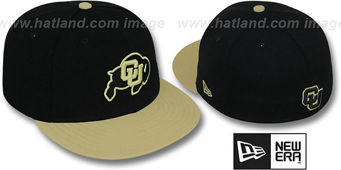 Colorado '2T NCAA-BASIC' Black-Gold Fitted Hat by New Era
