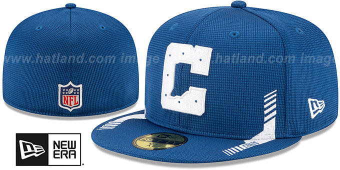 Colts '2021 NFL SIDELINE HOME' Royal Fitted Hat by New Era