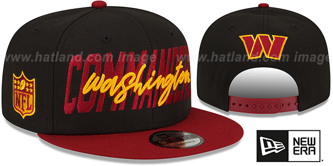 Commanders '2022 NFL DRAFT SNAPBACK' Black-Burgundy Hat by New Era